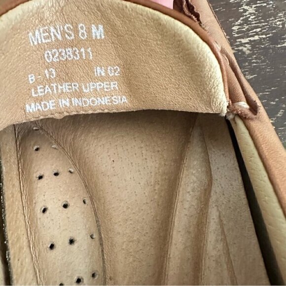 Sperry Top-Sider Leather Loafers Natural Hampden Venetian Drivers 8M - Picture 6 of 8